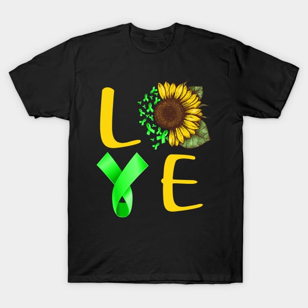 love lymphoma sunflower T-Shirt by TeesCircle